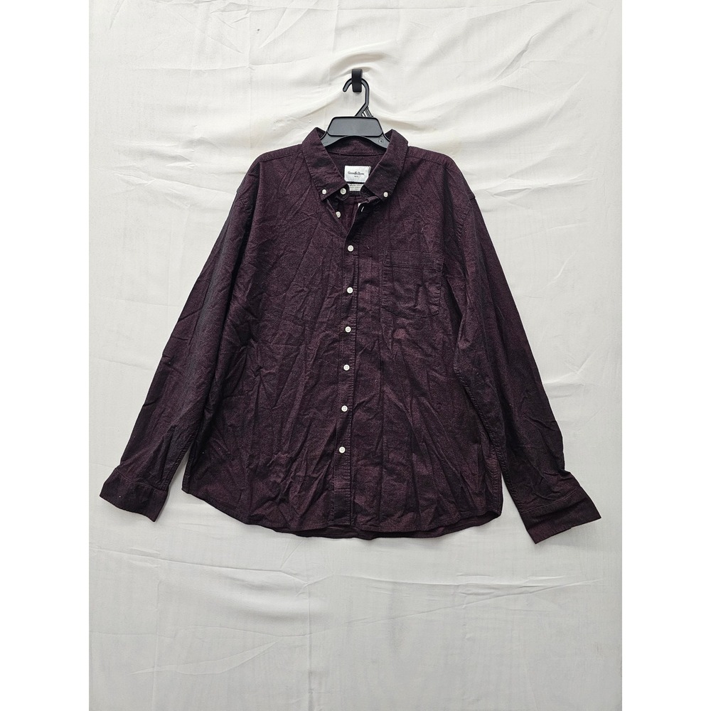 Goodfellow & Co Mens Every Wear Oxford Button Up Shirt Red Cotton Size XXL